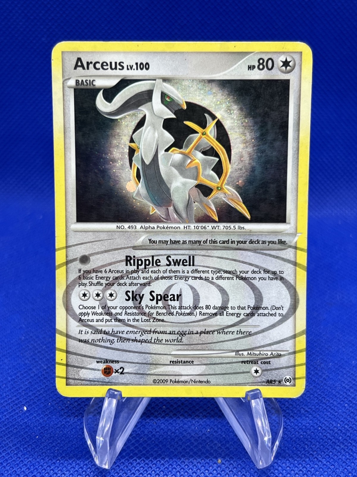 2009 Pokemon Platinum Arceus LV.100 AR5 Holo Rare MP