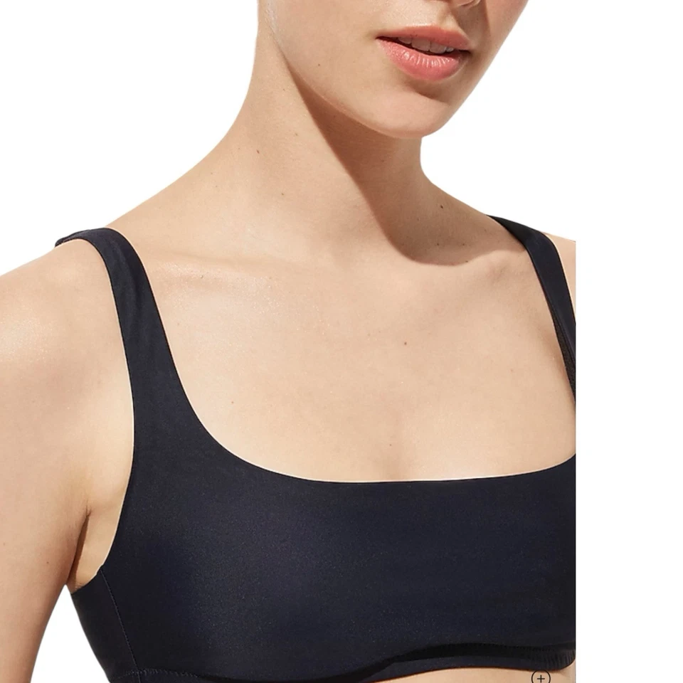 J Crew Navy Blue Square Neck Bikini Top Womens Size M - Image 2 of 4