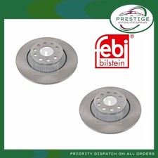 Image of 2x FEBI 104496 Brake Discs Pair Solid Rear 300mm for oe 3Q0615601 3Q0615601A
