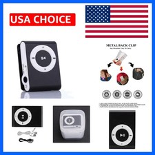 MP3 Portable Music Player Mini MP3 Back Clip Player Durable with Memory Card ...
