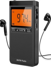 AM FM Portable Radio Personal Radio with Excellent Reception Battery Operated...