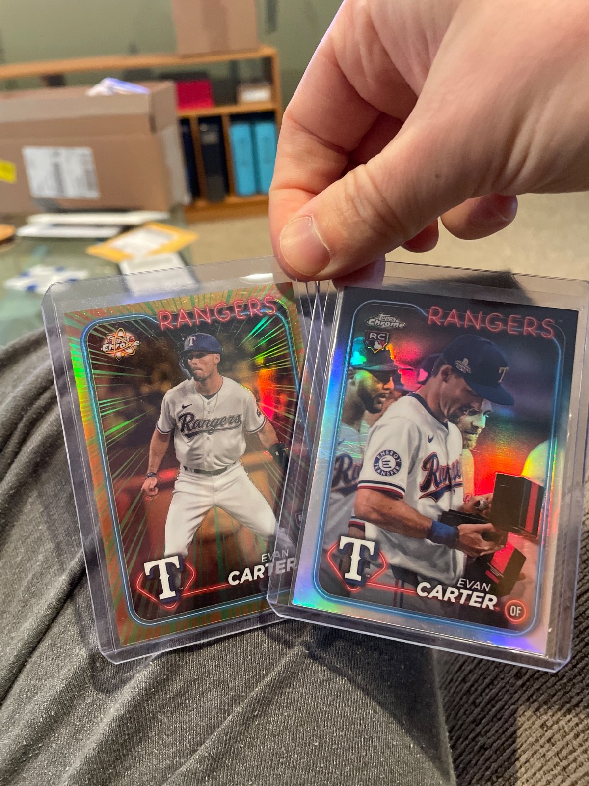 2024 Topps Chrome Evan Carter Radiating Rookies RC and Image Variation RC