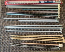 Lot of 26 Various Knitting Needles Hooks Various Sizes & Materials.