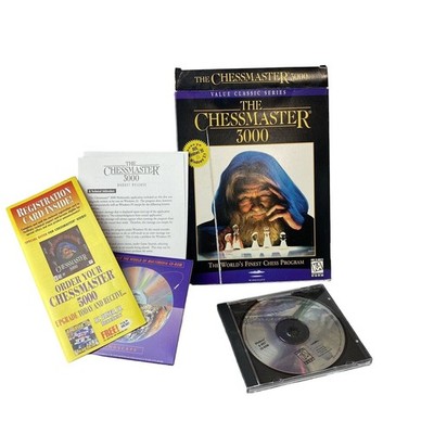 The Chessmaster 3000 PC Big Box DOS & CD-ROM Chess Program Video Game COMPLETE
