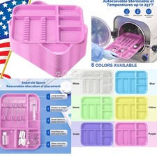 Dental Plastic Instrument Separate Divided Tray Autoclavable Set Up Trays Size B