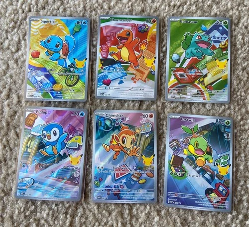 First Partner Series 1 Pokemon cards numbers 037-042 with Stickers Charmander