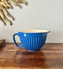 Omniware Stoneware Batter Bowl, Mixing Bowl with Spout and Handle, Kitchen Bowl