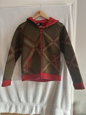 Rip Curl Mantel Surfer khaki mit Karomuster Größe 12 Jahre Fleece gefüttert Kapuze