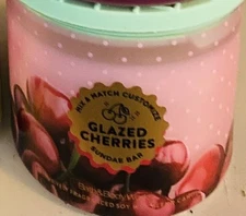 💚🎄💚BATH & BODY WORKS 3 WICK  14.5 OZ ~ 💚🎄💚 ~"GLAZED CHERRIES "💚🎄💚