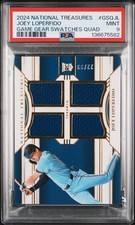 2024 Panini National Treasures - Joey Loperfido - Game Gear Swatch Quad - PSA 9