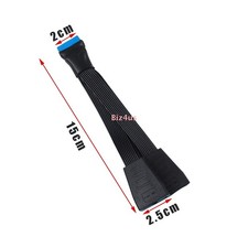 USB 3.0 19/20 Pin Motherboard Header Splitter 1 to 2 Y Extension Cable 15cm