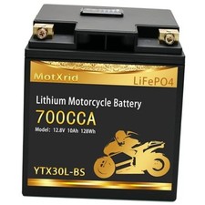 YTX30L-BS 700A Lithium LiFePO4 Powersport Start Motorcycle Battery, 12.8V