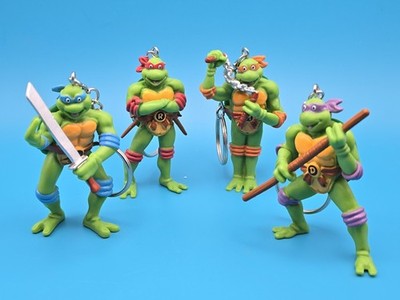 2015 Teenage Mutant Ninja Turtles Keychains - Full Set Of 4 - TMNT