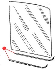 Door Glass Felt Wiper Set 1961-67 Ford Econoline