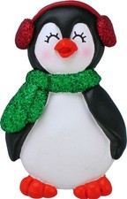 Penguin with Female Name Bella Personalized Christmas Tree Ornament