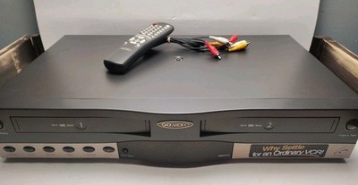 Go Video DDV9950 Dual VCR VHS Player/Recorder Remote & Cables WORKS CLEAN TESTED