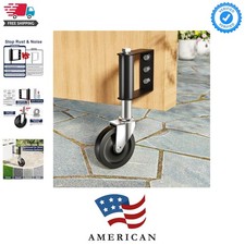 Gate Caster Wheels for Wooden Gate Spring Loaded, 220 Lbs, 4 Inches Heavy d...