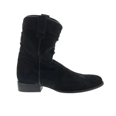 Dingo Stampede DI-806 Mens Black Suede Slip On Western Boots