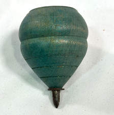 Vintage Wooden Spinning Top Toy Classic Collectible Spinner 1940s 50s No String