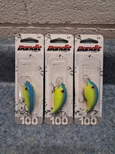 3 Bandit Lures Bandit 100 Series Crankbaits 2-5ft BDT1 Squarebill 