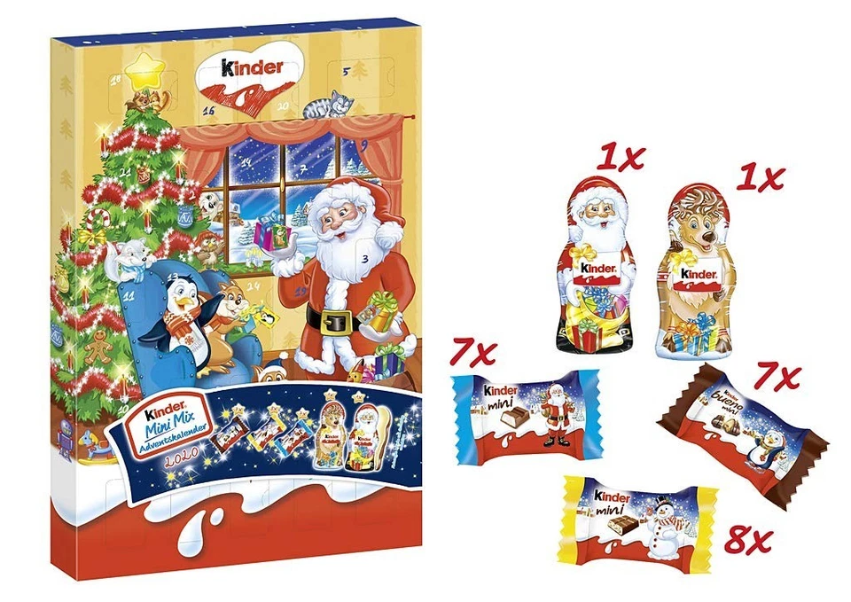 Holiday Kinder Mini Mix Chocolate Calendar - Image 4 of 4