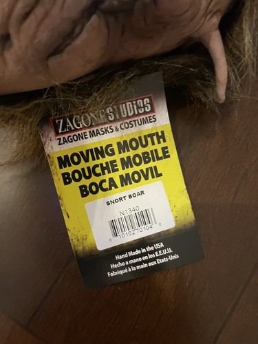 Adult Zagone Studios Hand Made “Snort Boar” Moving Mouth Mask - Picture 4 of 4
