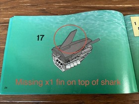 Lego 7773 Aqua Raiders: Tiger Shark Attack - w/ Instructions -  Read