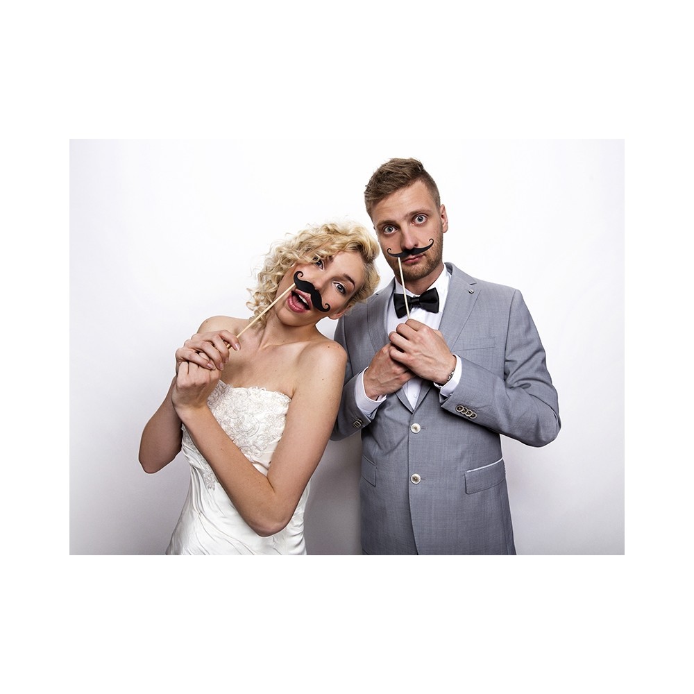 Accessori selfie, foto con baffiPhoto Booth, Set Fotografico cf da 6 pezzi