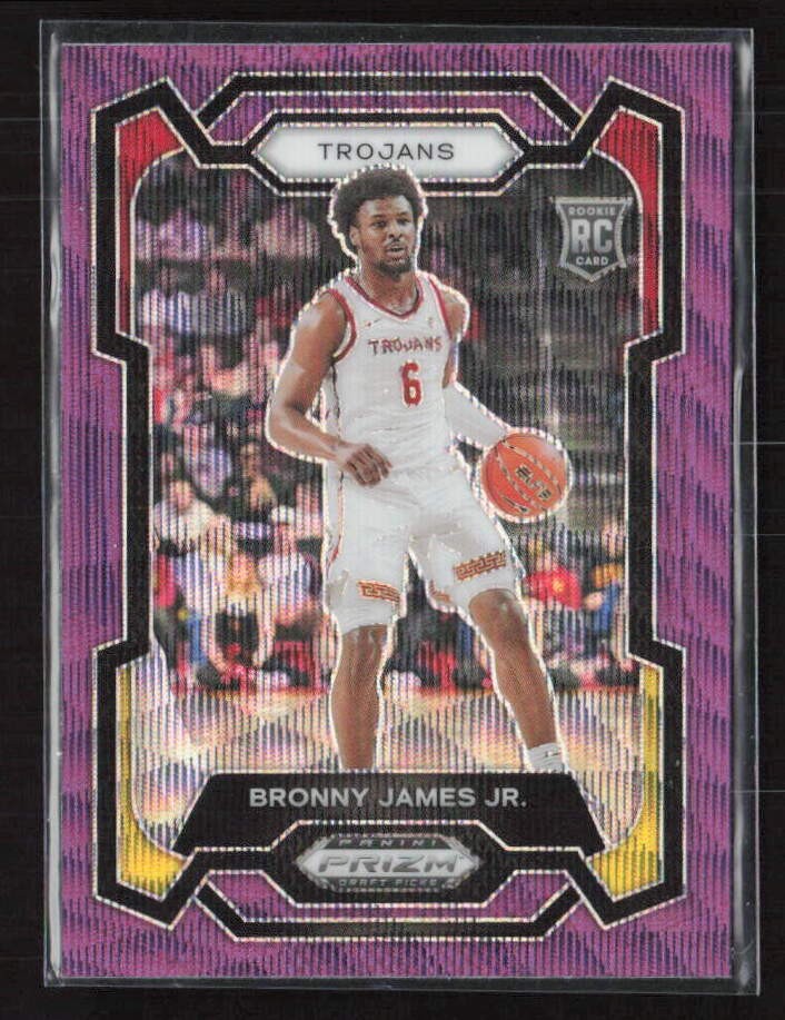 2024 Panini Prizm Draft Picks #86 Bronny James Jr. Prizms Purple Wave RC (P)