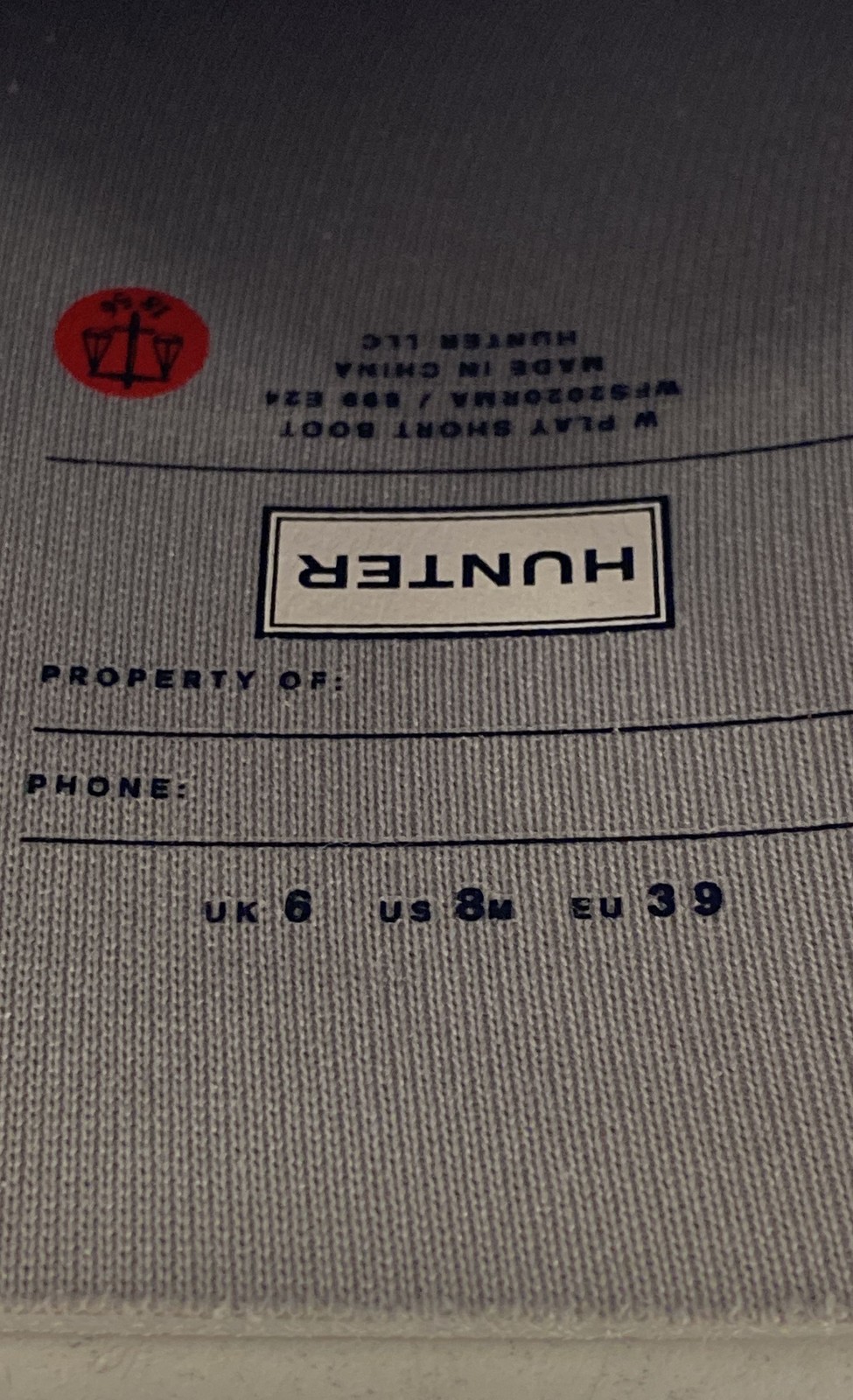 Hunter Gray Solid Boot Rain Boots Men 8 - image 6