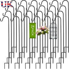1-24pcs Outdoor Shepherds Hook 40 Inch Tall Bird Feeder Stand Pole Wedding Decor