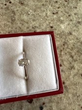 womens silver engagement rings size l