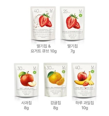 [5 Pack Set] Delight Project Freeze-Dried Real Fruit Chips Healthy K-Snack Vegan