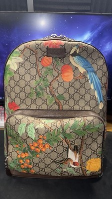 Gucci GG Supreme Tian Backpack Brown 428027 Canvas Leather Bag 5561784m r10_1204