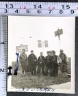 WW2 Era Military BW Photo Snapshot US Soldiers and Group of Frenchman