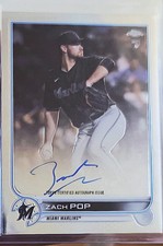 2022 Topps Chrome - Rookie Autographs Zach Pop #RA-ZP (AU, RC) Gem Mint Card. rookie card picture