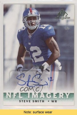 2007 SP Chirography NFL Imagery Emerald 23/50 Steve Smith #NFLI-SS Auto READ 4u7