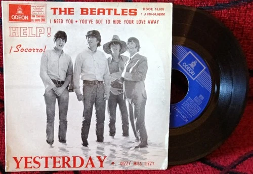 THE BEATLES ** Yesterday ** 1965 SPAIN 4-TRACK EP 7" SINGLE