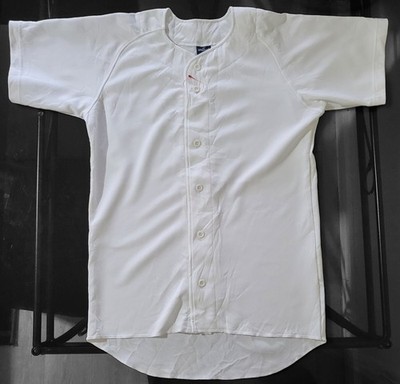 Spalding Weiß Uniform Baseball Trikot Kurzarm Herren Gr. M 100% Polyester