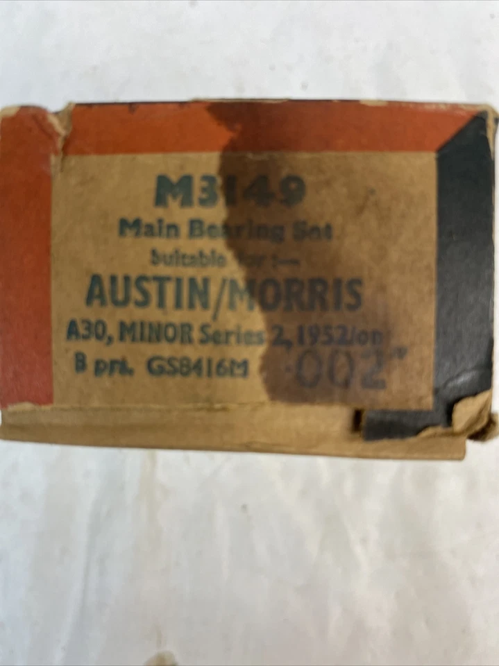 Juego de rodamientos principales Morris Minor Series II Minor 1000 y Austin A30 NOS Glacier .002 Foto 3 de 4