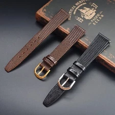 16mm 18mm 20mm Lizard Embossed Calf Genuine Leather Thin and Soft Watch Band