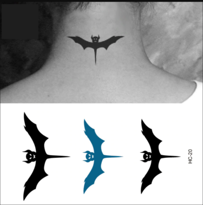 5 Blätter Fledermaus & Spinne Temporäre Tattoos – Halloween Gesichts-Tattoo, Gruselig & Wasserfest