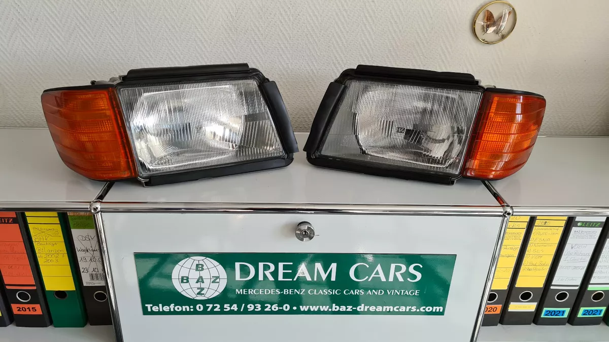 NEU Mercedes W126 Coupe C126 SEC BOSCH Scheinwerfer EURO L+R 