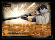 2017 Stadium Club #PZ-EE Edwin Encarnacion 4/50 Power Zone Orange Indians