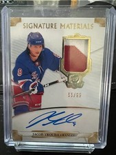 JACOB TROUBA  2019-20 The Cup SIGNATURE MATERIALS #SP-JT New York Rangers 55/99