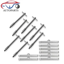 Chrome Tall T-Bar Valve Cover Hold Down Set For Chevy SBC 283 327 350 Bolts Tabs
