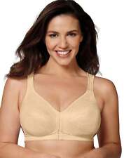 Playtex Us400c 18 Hour Cotton Comfort Front and Back Close Bra Size 42dd  Beige for sale online