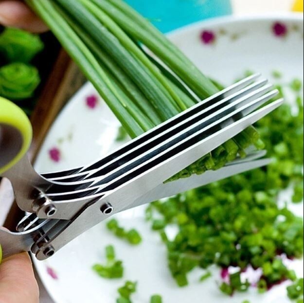 Scissors Scallion Cutter Knives Multi-Layers KItchen-image