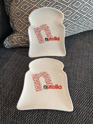 2 x Ferrero NUTELLA BROT-/TOASTTELLER Sandwichplatte 