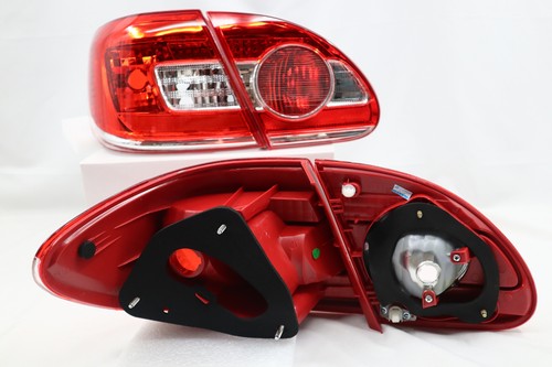 New Style Tail Light Lamps RED/ CLEAR For 2003 2004 05 06 07 08 Toyota Corolla - Picture 3 of 5